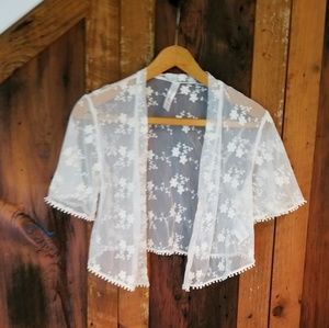 Light floral shrug